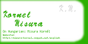 kornel misura business card